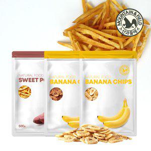 [산과들에] 바나나칩 고구마스틱 500g 휴게소간식 모음전