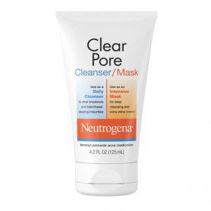 Neutrogena Clear Pore 2-in-1 페이셜 클렌저 & 클레이 마스크 4.2 fl. 온스