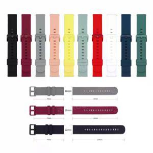 샤오미 어메이즈 핏 시계 호환 실리콘 젤리 시계줄 18-22mm 우레탄 핀버클 밴드
