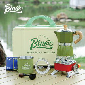 Bincoo 모카포트 세트 10종 에스프레소 커피 핸드드립 여행 캠핑 휴대용 가정용 선물