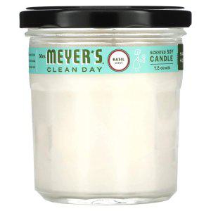 Mrs. Meyers Clean Day (미세스 메이어 클린 데이) 소이 향초, 바질 향, 7.2oz Mrs. Meyers Clean Day, 소