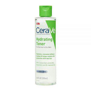 CeraVe 얼굴용 하이드레이팅 토너, 히알루론산, 나이아신아미드 및 세라마이드가 함유된 비알코올, 민감하