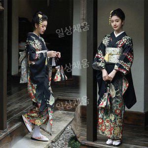 46종 고퀄 일본 전통 의상 여자 기모노 옷 세트 촬영 할로윈 유카타 코스프레 졸사컨셉