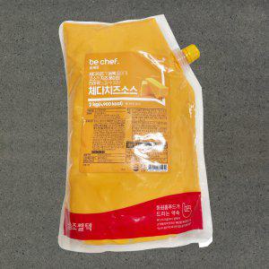 지케이푸드 동원 체다치즈소스 2kg 딥핑소스 치즈 버거용 대용량 업소용