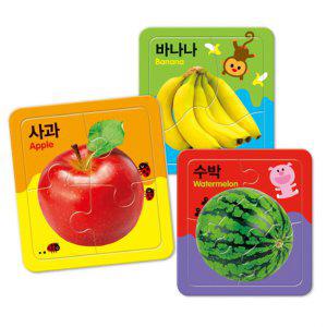 애플비북스 과일 채소 첫 퍼즐 (사과. 바나나. 수박)