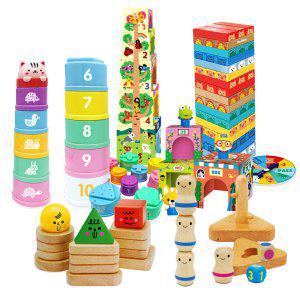 아기 유아 컵쌓기 실리콘 원목 상자 탑쌓기 블록 장난감 국민 돌아기 신생아 블럭 놀이 국민육아템