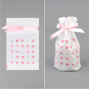 선물용 포장봉투 귀여운 하트무늬 복주머니형 과자사탕초콜릿