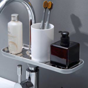 주방수전 욕실샤워기 모던 선반 대형 수세미통 비누 샴푸받침 세제 용품