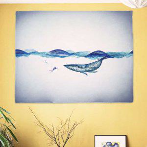 패브릭포스터L 흰수염고래 벽고리집게포함 방꾸미기 벽가림천