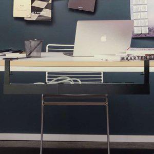 책상멀티탭정리대 무타공76cm 깔끔한케이블 클램프장착형 길이조절