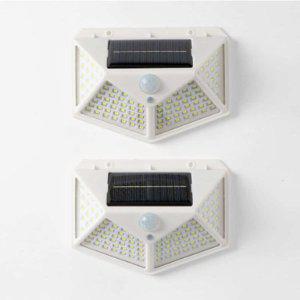 야외센서등 LED 동작감지 태양광충전 벽등2P세트 정원테라스마당