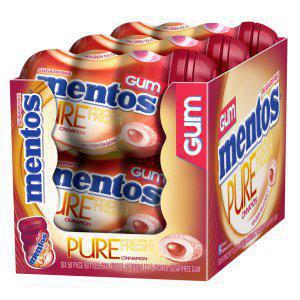 Mentos Pure Fresh Sugar Free Chewing Gum Cinnamon 미국 멘토스 퓨어 후레쉬 무설탕 시나몬 껌 50개 6통