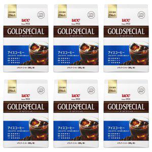 UCC Gold Special Iced Coffee Ground 일본 유씨씨 골드 스페셜 아이스 커피 원두 분쇄 커피 280g 6팩
