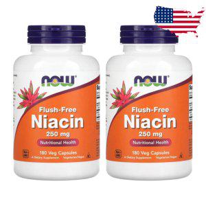 나우푸드 플러쉬프리 니아신 250 mg 180 베지캡슐 나이아신 이노시톨 2개세트