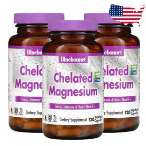 블루보넷 킬레이트 마그네슘 120베지캡슐 Chelated Magnesium 3개세트