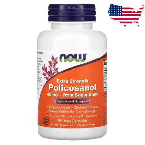 나우푸드 폴리코사놀 엑스트라 스트렝스 40mg 90캡슐 산사나무 열매 피토스테롤