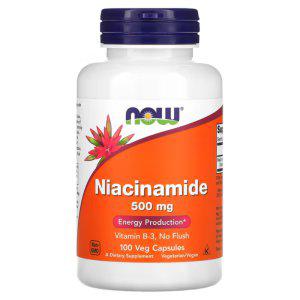 나우푸드 니아신아마이드 500 mg 100 베지캡슐 나이아신아마이드 니아신 비타민B3