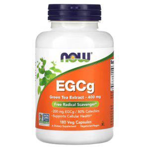 나우푸드 녹차추출 EGCg 400 mg 180 베지캡슐 카테킨 고용량