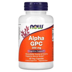 나우푸드 알파 GPC 지피씨 300mg 60정 한달분 저용량 콜린 알포세레이트 식물성캡슐