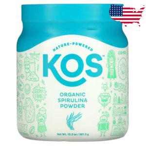 KOS 오가닉 스피루리나 가루 분말 파우더 380g 스피룰리나 단백질 함유