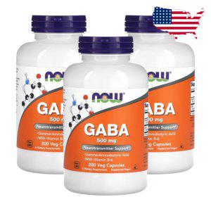 나우푸드 감마아미노뷰티르산 가바 500 mg 200정 GABA 비타민B6 피리독신 3개