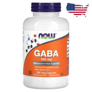 나우푸드 가바 GABA 500 mg 200정 감마아미노뷰티르산 비타민B6 피리독신