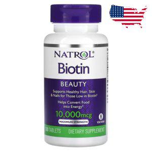 나트롤 비오틴 바이오틴 10000 mcg 100정 인산 칼슘 Biotin