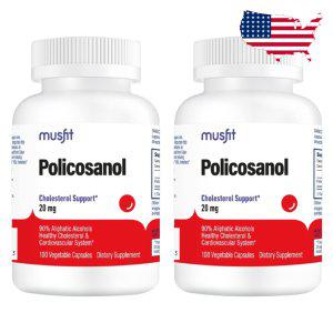 머스핏 쿠바 폴리코사놀 20 mg 100정 쿠바산 Policosanol 2개