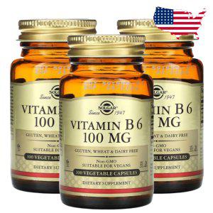 솔가 비타민B 100 캡슐 100정 피리독신 비타민 Vitamin B6 3병세트