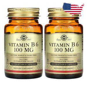 솔가 비타민B 100 캡슐 100정 피리독신 비타민 Vitamin B6 2병세트