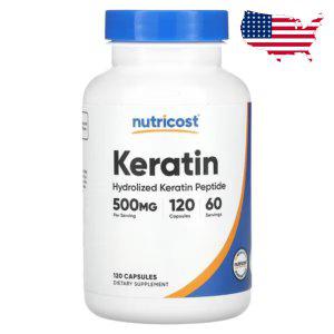 뉴트리코스트 하이드롤라이즈드 케라틴 단백질 500mg 120 캡슐 펩타이드 Keratin