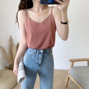 찰랑 아이스 슬리브나시 여성 데일리 민소매 티셔츠