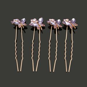 플라인 포인트 헤어핀 4p(퍼플)올림머리 뒤꽂이