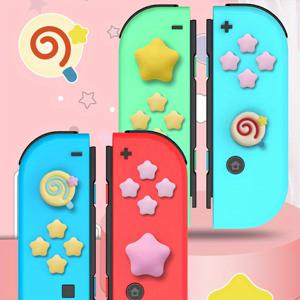 Kirby Return To Dream ABXY 키 스티커 DIY 버튼 조이스틱 엄지 스틱 그립 캡 커버 스위치 및 스위치 Oled / Lite 컨트롤러 스킨 케이스