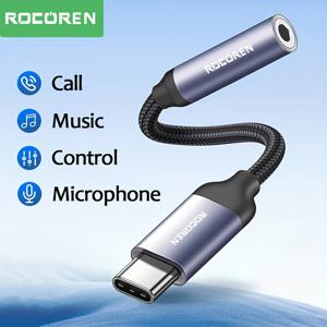 Rocoren USB Type C ~ 3.5mm 여성용 헤드폰 잭 어댑터, USB C ~ 3.5mm Aux 오디오 동글 케이블 코드, IPhone 15 Pro Max/15 Pro/15 Plus, Galaxy S23/S22/S21 Ultra, IPad Pro, Pixel과 호환 가능