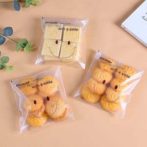 100pcs DIY 베이킹 쿠키 포장 가방, 서리로 덥은 빵과 케이크 대형 포장 가방, 자체 밀봉 식품 가방