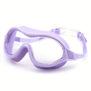 여성과 소녀를 위한 방수 실리콘 수영 고글, 맑은 시야 안개 방지 수영 안경