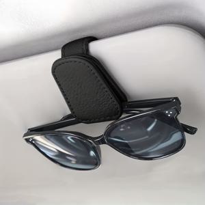 자석 가짜 가죽 자동차 썬팅 선글라스 홀더 안경 휴대용 클립 보관함 - 자동차 인테리어 액세서리