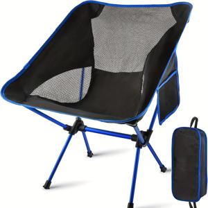 접이식 캠핑 의자, 캠핑 하이킹 원예 해변 여행 및 피크닉을위한 휴대용 가방 및 측면 포켓이있는 경량 배낭 의자