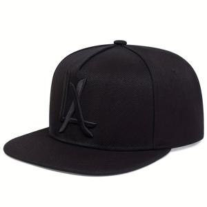 LA 빈티지 자수 야구 모자 블랙 힙합 스냅 백 모자 조정 가능한 선 스크린 아빠 모자