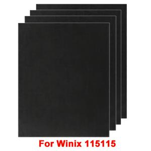 Winix 공기 청정기와 호환되는 활성탄 프리 필터 교체 냄새 제어 부품 필터 A 115115 크기 21 | AM90, C535, 5300-2 | 4장