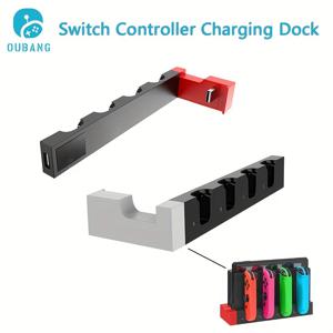 OUBANG 스위치 컨트롤러 충전 독은 N-Switch/OLED와 호환되며, 조이콘을 최대 4개까지 충전할 수 있는 충전 독 스테이션입니다. 또한 충전 보호 기능이 있어 N-Switch/OLED 모델을 위한 충전 스탠드 스테이션입니다.
