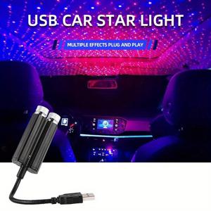 자동차 차량 내부 천장 별 빛 USB LED 조명 20CM 별빛 분위기 프로젝터 장식 야간 가정 장식 은하수 빛 액세서리