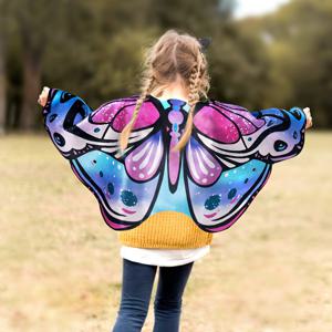 Littles 소녀를위한 군주 나비 날개 할로윈 복장 놀이 요정 공주 파티 호의를위한 의상