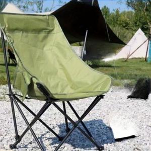 휴대용 하이 백 문 의자, 편안하고 가벼운, 야외, 해변, 낚시, 캠핑, 스케치, 전시장 사용을 위한 업그레이드된 접이식 캠프 의자