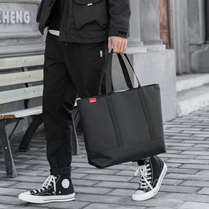 1pc 남성 패션 어깨 가방, 캐주얼 쇼핑 가방, 대용량 핸드백 토트백