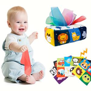 아기의 마법 티슈 상자: 감각 놀이 및 손가락 운동을 위한 창의적인 교육 장난감 - 어린이 학습 및 엔터테인먼트에 적합합니다! 크리스마스 할로윈 선물