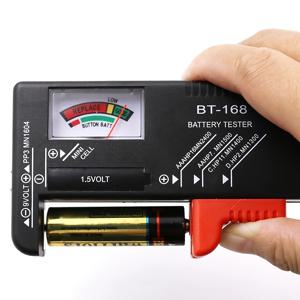 BT-168 범용 배터리 테스터 - 색상으로 구분된 미터 표시기를 사용하여 AA/AAA/C/D/9V/1.5V 배터리를 빠르게 확인하세요!