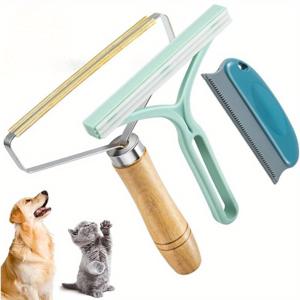 고양이와 개를 위한 3pcs 애완 동물 헤어 리무버 휴대용 재사용 가능한 전문 애완 동물 헤어 리무버 세트