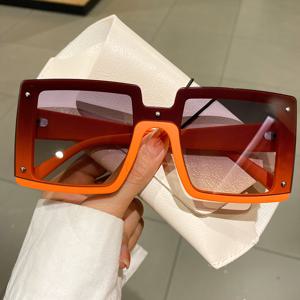대형 사각형 선글래스 남성 여성 유행 태양 안경 안경 패션 럭셔리 브랜드 디자인 음영